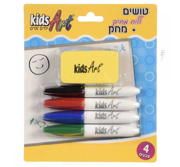 טושים מחיקים - 4 צבעים